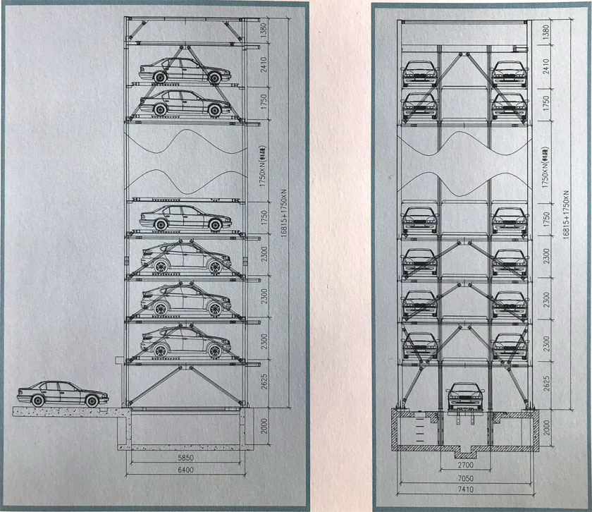 垂直(zhi)陞(sheng)降立體(ti)車庫平(ping)麵(mian)圖(tu)